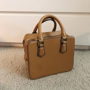 Vintage style zara tan boxbag